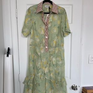 NWT Coach Green Apple Summer Dress